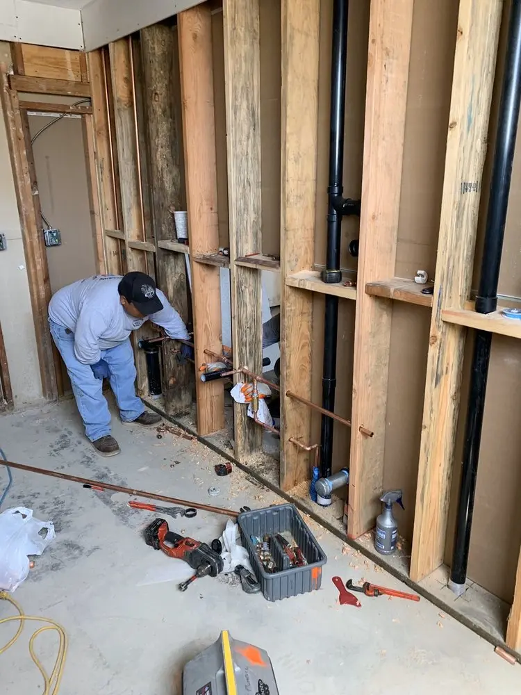 Commercial rough-in plumbing for Trenchless Sewer Repair in Roxboro